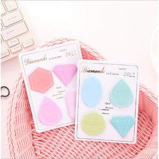 ★★พร้อมส่ง★★  กระดาษโน๊ตน่ารัก รูปเพชร