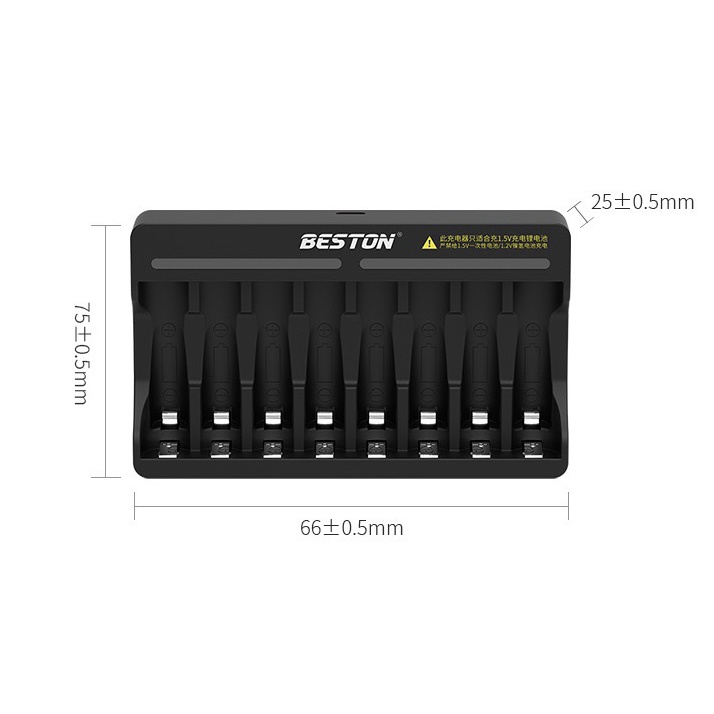 Beston ที่ชาร์จถ่าน Li-ion 1.5V 8ช่อง ถ่านชาร์จลิเธียม ถ่านลิเธียม แบตลิเธียม แบตเตอรี่ลิเธียม