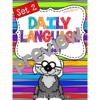 Daily Language Practice Grammar Review, Set 3การฝึกอ่านภาษาอังกฤษ เอกสารเรียนภาษาอังกฤษEnglish Language Arts, Grammar, W