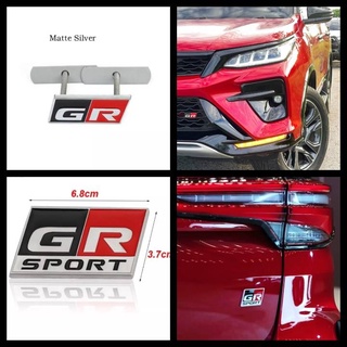 โลโก้ GR sport งานโลหะ ติดกระจังหน้า และท้าย (ชุด 2 ชิ้น) toyota fortuner legender gr sport โตโยต้า ฟอร์จูนเนอร์ รีเจนเด