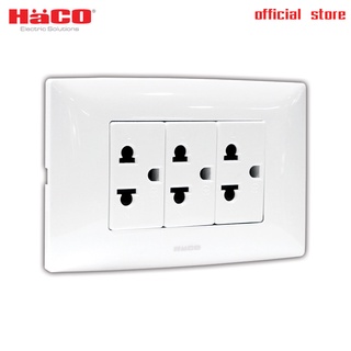 HACO เต้ารับเดี่ยวมีกราวน์ 3 ขา 3 ช่อง พร้อมม่านนิรภัย  รุ่น AP-E30