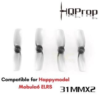 Hqprop ใบพัดไมโคร 31 มม. X2 1 มม. รู 2 ใบพัด สําหรับ Mobula6 ELRS (2 คู่ 4 ชิ้น) HQ312