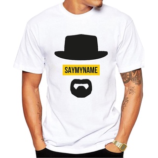 เสื้อยืดผ้าฝ้ายพิมพ์ลายแฟชั่น เสื้อยืดแขนสั้น พิมพ์ลาย Breaking Bad Heisenberg Say My Name แฟชั่นสําหรับผู้ชาย