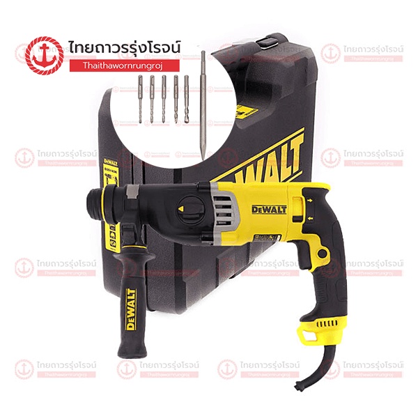 DEWALT D25143 สว่านโรตารี่ 28 MM รุ่น D25143KA-B1 3ระบบ 900W (เครื่องเปล่า+กล่องพลาสติก+ดอกสว่าน)  |