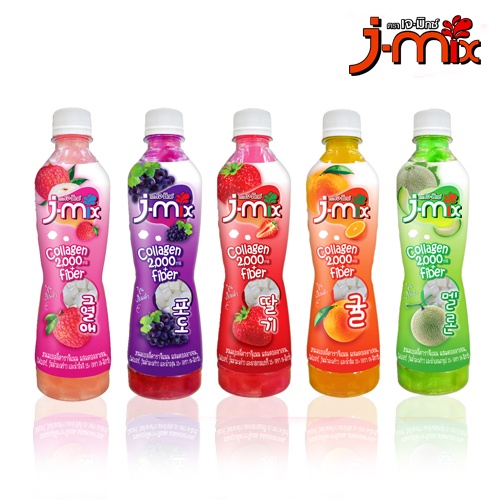 (แพ็ค 6 ขวด)เจมิกซ์ Jmix น้ำผลไม้15 ผสมคอลลาเจน และวุ้นมะพร้าว 380 ml. Shopee Thailand