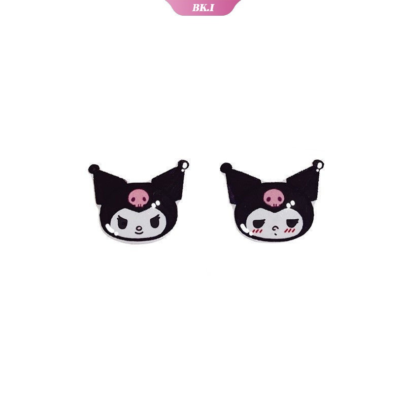 Sanri Kuromi ต่างหูเข็มเงิน S925 ไม่ต้องเจาะ เครื่องประดับน่ารัก เรียบง่าย ราคา ถูกที่สุด ดีลบีเคเค แกลเลอรีภาพที่ 7