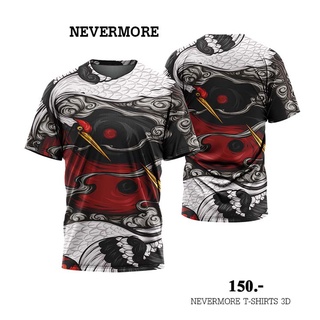 NEVERMORE T-SHIRT 3D  ใส่ได้ทั้งชายและหญิง