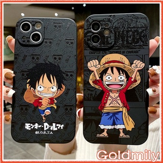 🔥 วันพีชลูฟี่ เคสไอโฟน11 สีดํา เคสลายแถบข้างขอบเหลี่ยมเคสซิลิโคน สำหรับ เคส Apple iPhone 11 เคส I8plus 7 plus Xr เคสไอโฟนxr 13 SE2020 6 8 เคสไอi11 เคสไอโฟน14พลัส X 12 14 Pro Max xr 6s 11 เคสไอโฟน8+ XS เคสไอโฟน7พลัส เคสi11 เคสไอโฟน13 Luffy One Piece Case