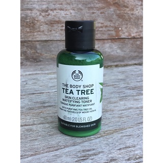 THE BODY SHOP TEA TREE SKIN CLEARING MATTIFYING FACIAL TONER 60ML ขนาดพกพา