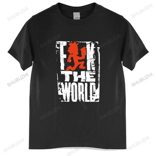 เสื้อยืดผ้าฝ้ายพรีเมี่ยม เสื้อยืดผ้าฝ้าย พิมพ์ลาย Insane Clown Posse F The World Hatchetman สีดํา แฟชั่นฤดูร้อน สําหรับผ