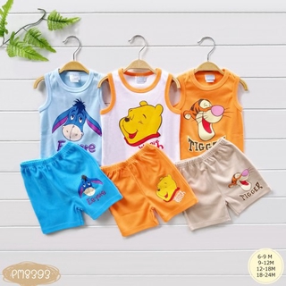 ชุดเด็ก เสื้อ-กางเกงขาสั้น(3ชุด) ลาย pooh สามสหาย อียอร์ ทิกเกอร์