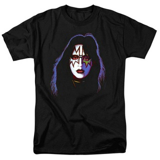 แฟชั่น เสื้อยืดแขนสั้นพิมพ์ลายอวกาศ Ace Frehley Kiss Rock สําหรับผู้ชาย