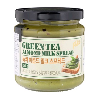 สเปรดทาขนมปัง รสชาเขียวอัลมอนด์ Feliz Green tea Almond Milk Spread 250g.