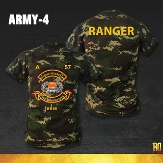 เสื้อซับในทหารคอกลม เสือคาบดาบ RANGER แขนสั้นคอกลม ARMY-4