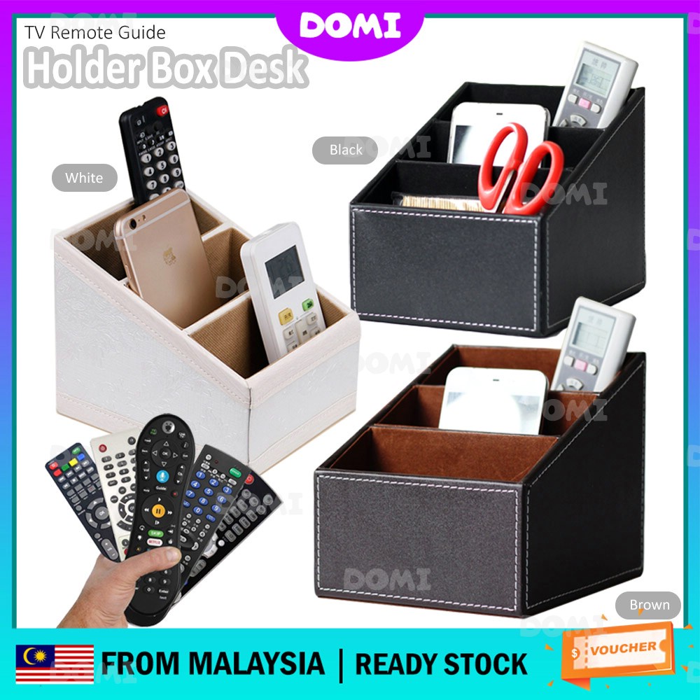 DOMI TV Guide Holder รีโมทคอนโทรล Phone Organizer Storage Box Desk Caddy