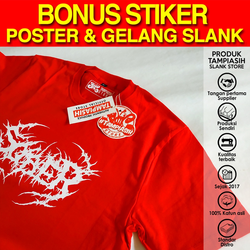 MERAH SOBER 3 - RED - SHORT SLEEVE - ORIGINAL MADE IN SLANKERS - เสื้อยืด SLANK - ร้าน TAMPIASIH