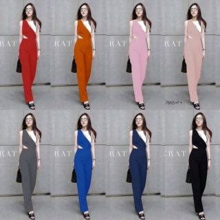 🧥Jumpsuit ชุดจั้มสูทแขนกู๊ดขายาว แต่งด้านบนเป็นโทน 2 สี🧥