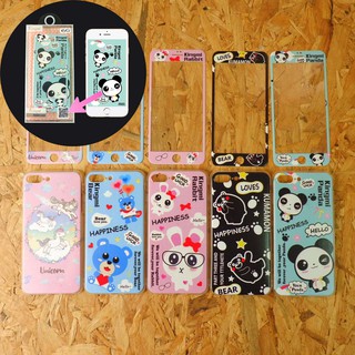 เคส iphone 5/5s/5se 6/6s 6/6s plus 7/8 7/8 plus Samsung J2   Grand J7 core prime pro การ์ตูนใสนิ่ม+ฟิล์มกระจก [SM02]