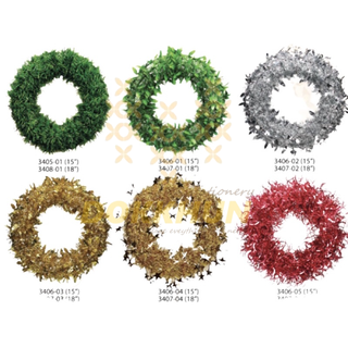 หรีดวันคริสต์มาสขนาด 18 นิ้ว  The Christmas Wreath 18 inch.