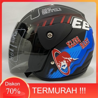 หมวกกันน็อคผู้ใหญ่ Evo Ant Helmet Black Blue Doff Helem Nuvo SNI - Not KYT NHK GM INK ZEUS RSV