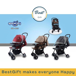 BABY STROLLER SB-6215 (REVERSIBLE STIR) SPACEBABY SIZE XL, stir bolak balik