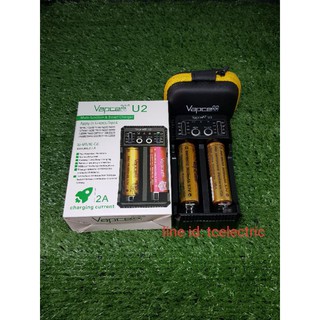 Vapcell ชุดเครื่องชาร์จU2พร้อมถ่าน INR18650 3600mAh 3.7V 2ก้อน ของแท้