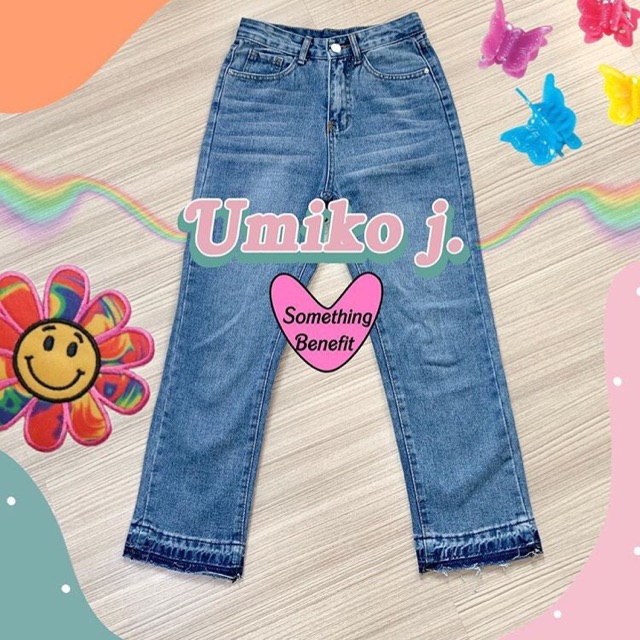 Umiko jeans กางเกงยีนส์ทรงกระบอก