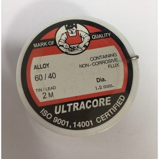 ตะกั่วบัดกรี ULTRACORE 60/40 1.2 mm 2 M แบบ ม้วน แพ็ค 1 ม้วน