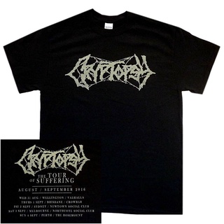 [S-5XL]เสื้อยืดลําลอง แขนสั้น พิมพ์ลายโลโก้ Cryptopsy Australian Tour S M Officil Death Metal Band เข้ากับทุกการแต่งกาย