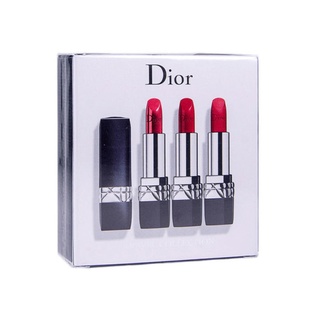 Dior ลิปสติก ลิปกลอส เนื้อแมตต์กํามะหยี่ 999 999 999 999 สามชิ้น