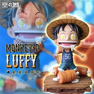 ตุ๊กตาฟิกเกอร์ One Piece Action Figure Star Eye Monkey·Déluffy Pvc สําหรับตกแต่งรถยนต์