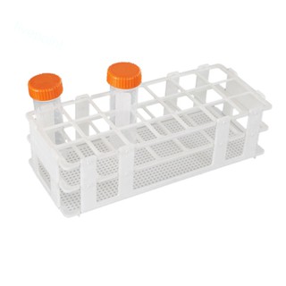 Plastic Test Tube Rack for 30mm Tube, White,Detachable (21 Hole)