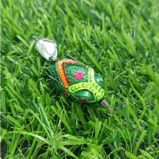 กบยาง 2.5 cm. ตัวเบ็ดเบอร์ 4= (กบยางลายไทย)