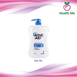 ACNE AID 500ML สีฟ้า แอคเน่-เอด เจนเทิ่ล คลีนเซอร์สำหรับปัญหาสิว เหมาะกับผิวแห้งถึงผิวผสม รวมถึงผิวแพ้ง่าย สิวผด 500 มล.