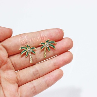 Under the coconut tree earrings | ต่างหูแฟชั่น ต่างหูรูปต้นมะพร้าว ซัมเมอร์ ต่างูหูดารา