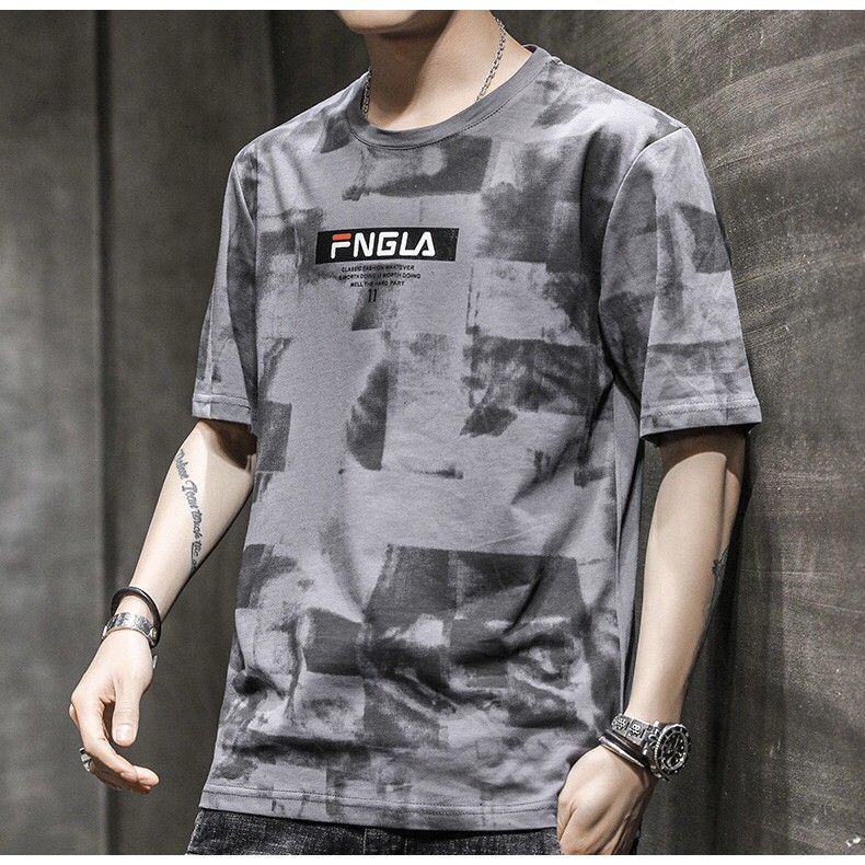 เสื้อมาใหม่ขายดีสุดhot เสื้อยืดคอกลมแขนสั้น เสื้อแฟชันสกรีนลายBe สุดเท่ แขนสามส่วนผู้ชาย