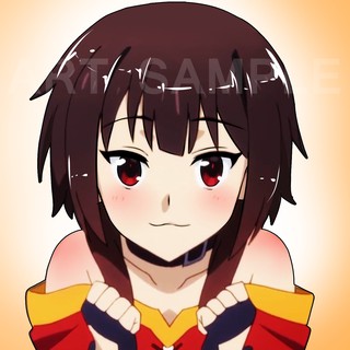 Megumin / Konosuba สติ้กเกอร์ 2 ชิ้น Kono Subarashii Sekai ni Shukufuku wo! Sticker สติ๊กเกอร์อนิเมะ