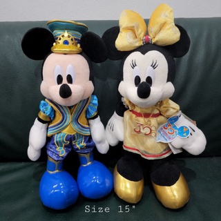 ตุ๊กตามิคกี้ มินนี่ งานโตเกียว ดิสนี่ย์ รีสอร์ท Tokyo Disney Resort  Mickey Minnie Mouse ลิขสิทธิ์นำเข้าญี่ปุ่น 15 นิ้ว