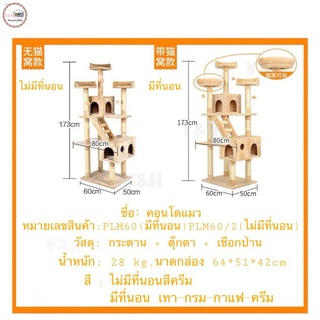 ✻Y&amp;H 💥พร้อมส่ง💥 คอนโดแมว เสาลับเล็บแมว บ้านแมว สูง173cm คอนโดแมวขนาดใหญ่ พร้อมที่นอน