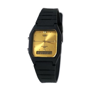 Casio นาฬิกาข้อมือ สายเรซิ่น รุ่น AW-48HE-9AVDF (Black)