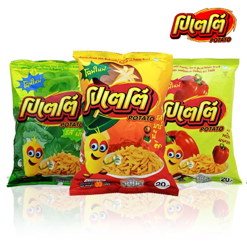 โปเตโต้ POTATO ขนมแป้งมันฝรั่งทอดกรอบ (3ซอง x 60g)