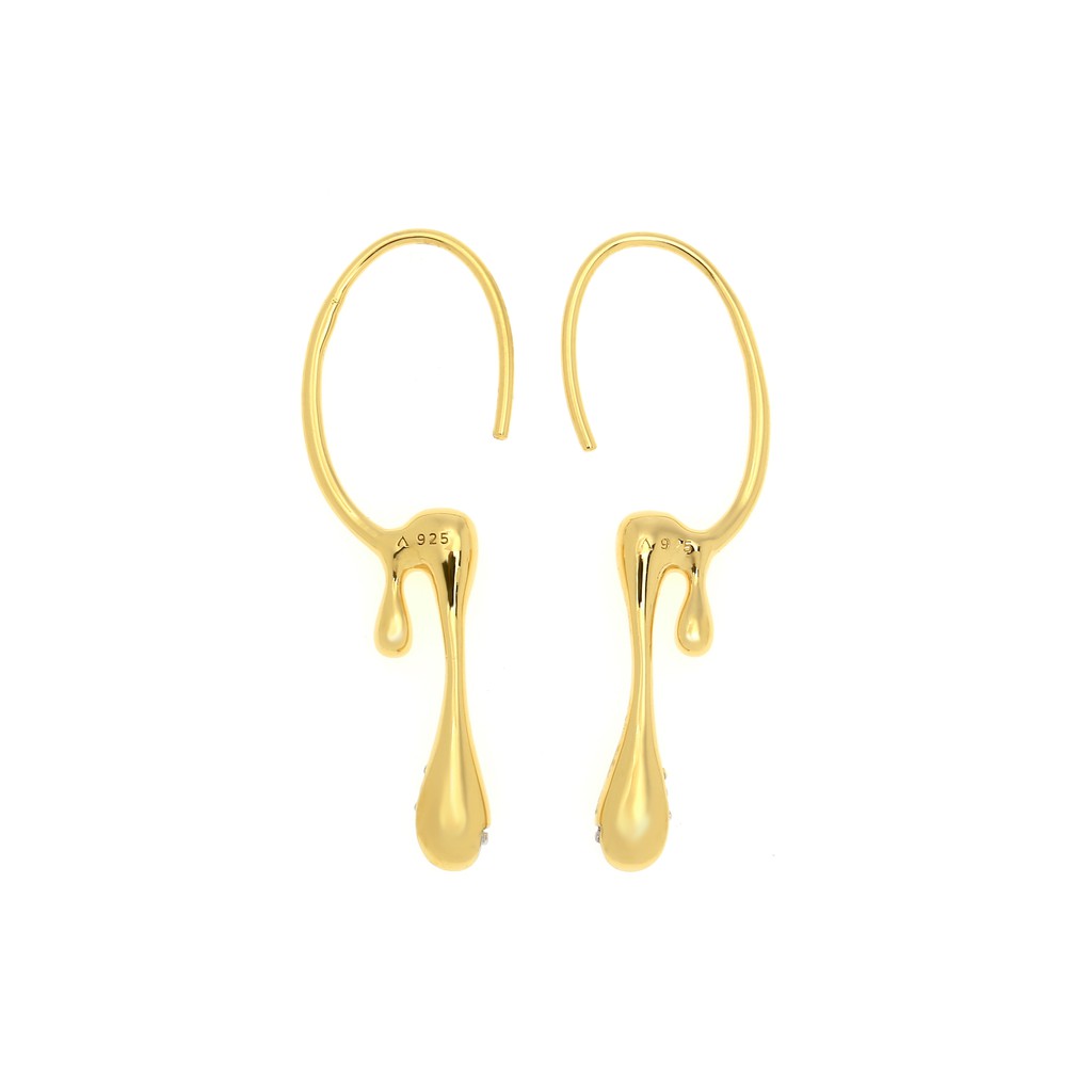 Aevari Golden Honey Earrings Sterling Silver 925 Gold Rhodium Plated ...