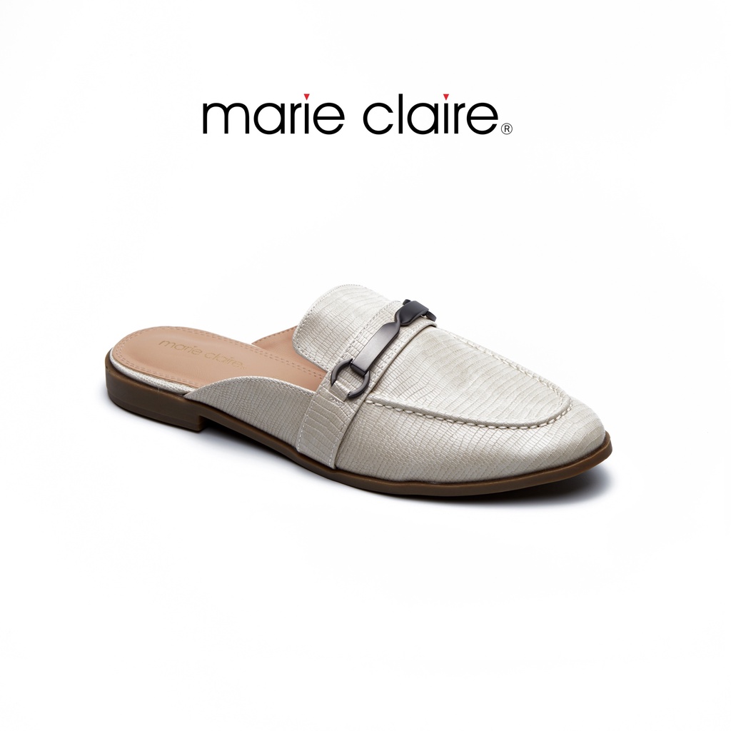 Bata บาจา ยี่ห้อ Marie Claire REFINED RETRO รองเท้ามีส้น รองเท้าลำลอง เปิดส้น สูง 1 นิ้ว สำหรับผู้หญิง รุ่น Riyal สีขาว 5701025