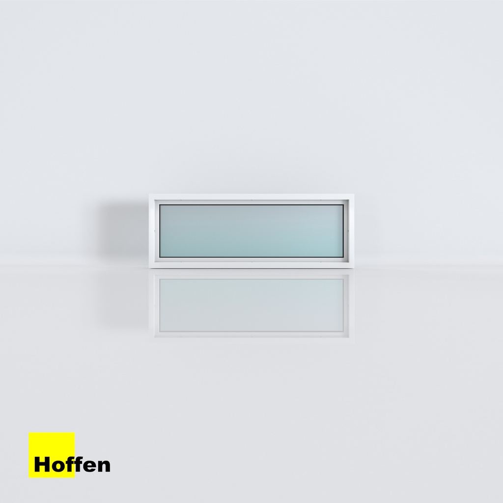 HOFFEN หน้าต่างช่องแสง หน้าต่างกระจก บานตาย บานฟิกซ์ UPVC สีขาว