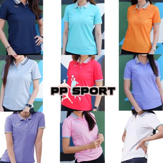 เสื้อโปโลผู้หญิงคอปกแขนสั้น (มี10 สี) แกรนด์สปอร์ต grand sport 012768 ผ้า polyester size S-2XL(3L)