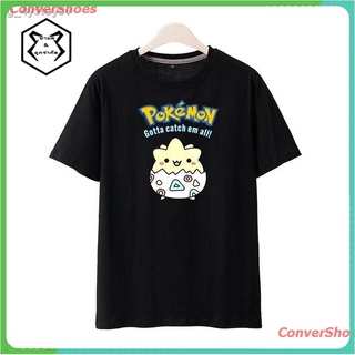 เสื้อยืดลำลอง 【Lowest Price】นักสืบ Pikachu Pokemon Jenny Turtle เสื้อยืดชายและหญิงการ์ตูนโปเกมอนคู่แขนสั้นแขนสั้น [โพสต์