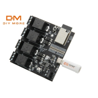 DIYMORE T-Relay Esp32 ชิป Dc5V 4-Groups รีเลย์ 4Mb แฟลช Iot รองรับบลูทูธไร้สาย T-Relay ESP32 ชิป DC5V 4 กลุ่มรีเลย์ 4MB Flash IoT Relay รองรับ WiFi Bluetooth