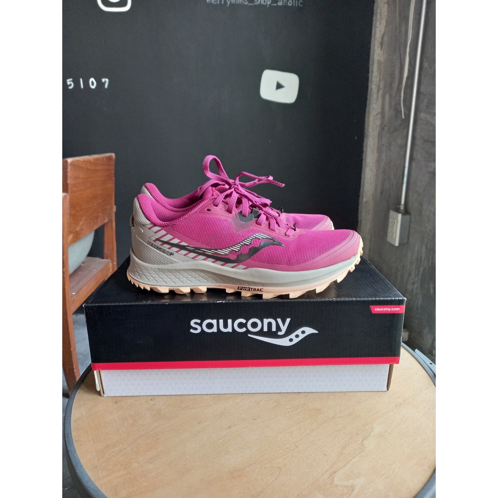 รองเท้าวิ่ง TRAIL Saucony Peregrine11  ผู้หญิง size 38 พร้อมกล่องเดิมตรงรุ่น มือสองจากเจ้าของ สภาพใหม่กิ๊ง
