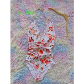 บิกินี่👙👙ลายดอกทองสีส้ม