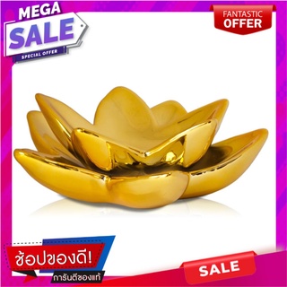 เชิงดอกบัวเซรามิก CLAIRE 5 นิ้ว สีทอง เทียน LED LOTUS SHAPED CANDLE HOLDER CLAIRE CERAMIC 5" GOLD